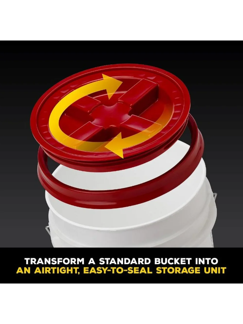 Utility Bucket Seal Lids 3-Pack Combo - Fits 3.5 to 7 Gallon Buckets